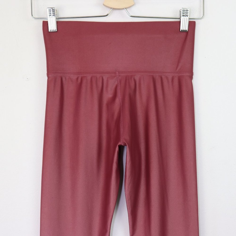 Carbon38 High Rise 7/8 Legging Liquid Metallic Takara Shine Glossy Rose Pink S - Picture 6 of 7